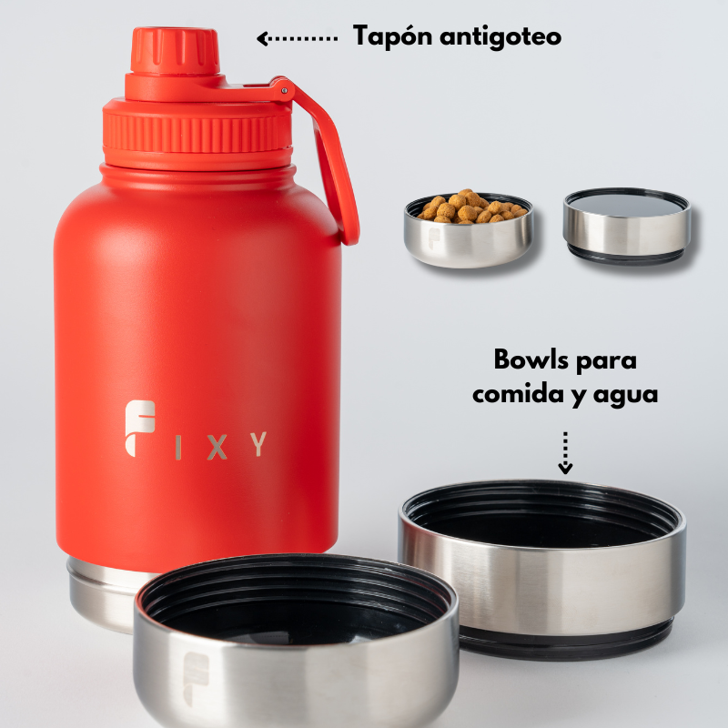 botella para perros rojo